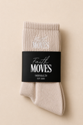 Faith Moves Signature Tan Grip Socks