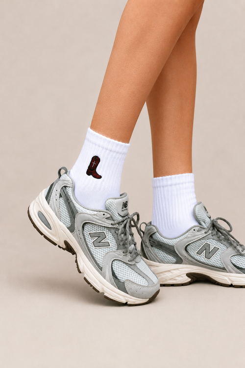 Cowboy Cross Midi Crew Grip Socks