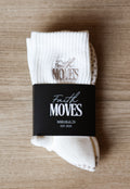 Faith Moves Signature Cream Grip Socks