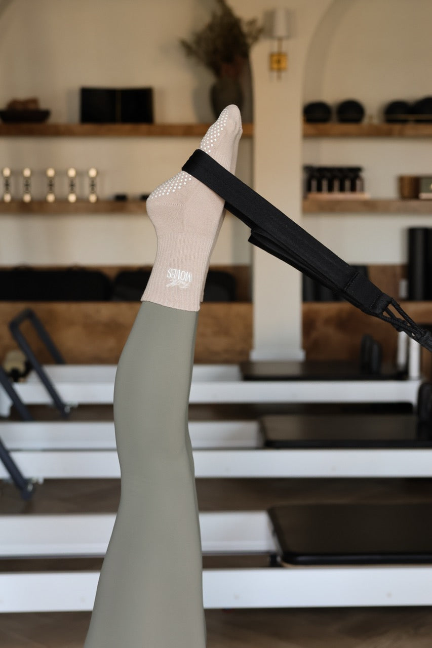 Faith Moves Signature Tan Grip Socks